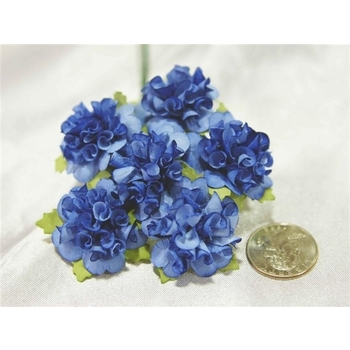 72 x Paper Craft Carnations - Blue