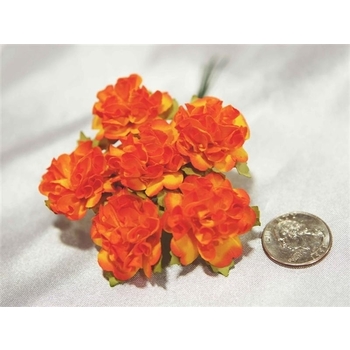72 x Paper Craft Carnations - Orange