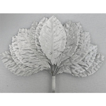 144 Burning Passion Leafs for Craft - Silver