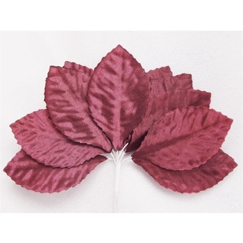 144 Burning Passion Leafs for Craft - burgundy