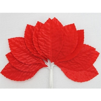 144 Burning Passion Leafs for Craft - red