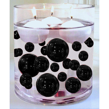 Black Floating Pearls - Centerpiece Vase Filler