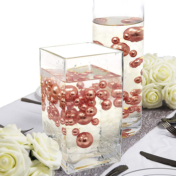 Rose Gold Floating Pearls - Centerpiece Vase Filler