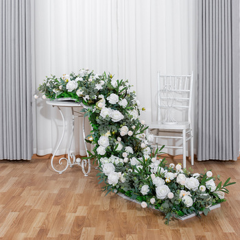 2m x 50cm Rose & Native Eucalyptus Floral Table/Arch Runner Arrangment