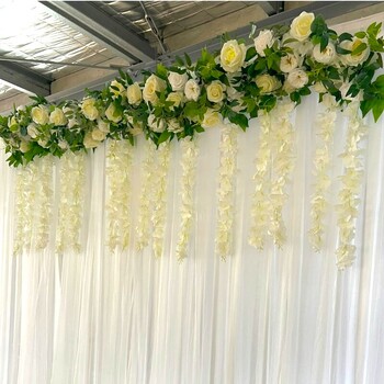 180cm Floral Arrangement for Wedding Arch - Roses & Wisteria