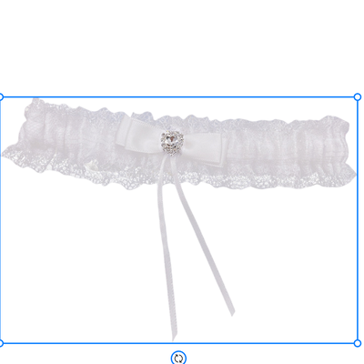 White Lace Bridal Wedding Garter 