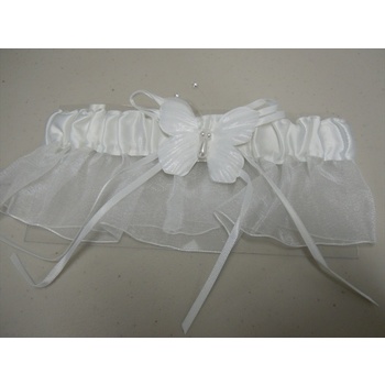 Garter Wedding - Butterfly - White CLEARANCE