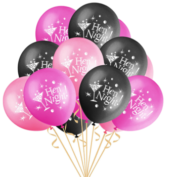 Hens Party Balloons - Choice of Pink, Fushia and Black