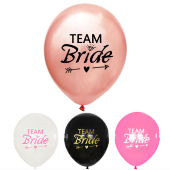 Team Bride Balloons - White