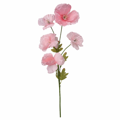 Pink Poppy Spray Stem - 76cm – 5 Head