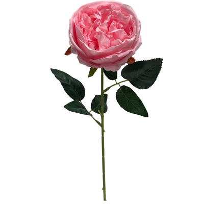 Pink David Austin Rose Stem 50cm Artificial – Single Stem