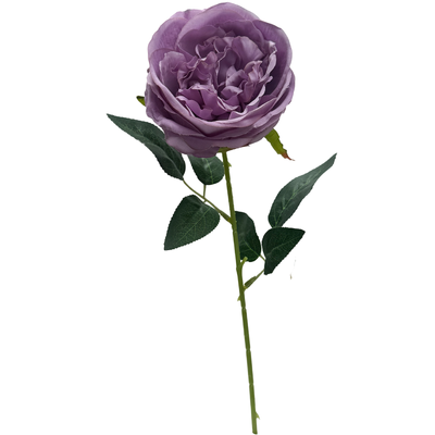 Dusty Purple David Austin Rose Stem 50cm Artificial – Single Stem