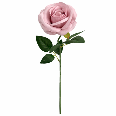 Dusty Mauve Open Rose Stem 50cm Artificial – Single Stem