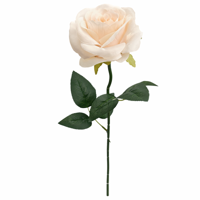 Champagne Open Rose Stem 50cm Artificial – Single Stem
