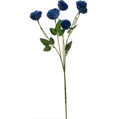 Multi Head Dark Blue Rose Spray Stem 82cm - Artificial