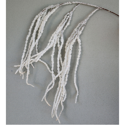 100cm White Artificial Cascading Amaranthus 