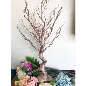 3pk - Rose Gold 75cm Manzanita Centerpiece Tree