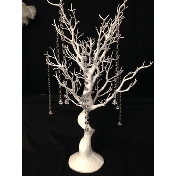 3pk - White 75cm Manzanita Centerpiece Tree 