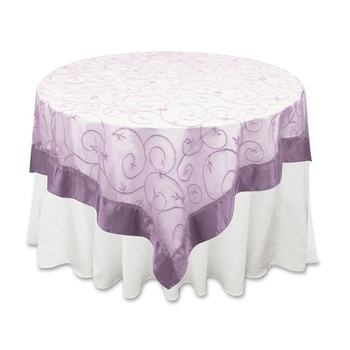 thumb_Square Overlay 182cm (Embroidered Organza) - Lavender
