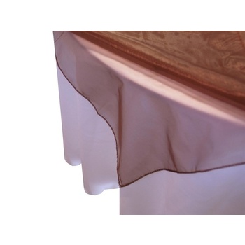 Square Overlay 182cm (Organza) - Chocolate CLEARANCE
