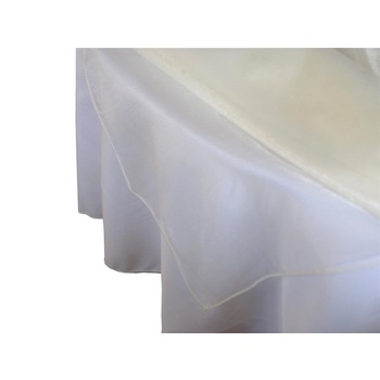 Square Overlay 182cm (Organza) - Ivory CLEARANCE