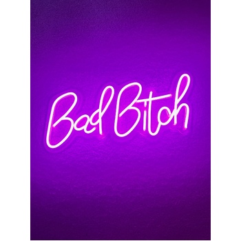 "Bad Bitch" Pink LED Party Sign 43x20cm