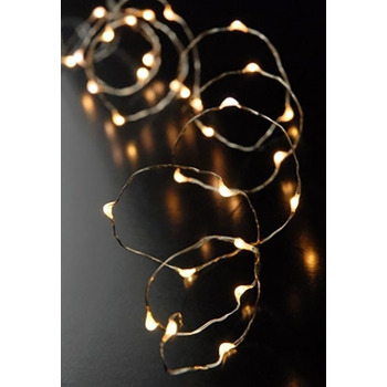5m Warm White Battery inLine LED Fairy Lights