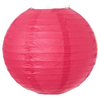 Paper Lantern - 20cm (8inch) - Fushia (Hot Pink)