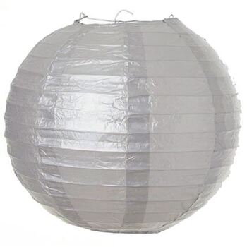 Paper Lantern - 30cm (12inch) - Silver