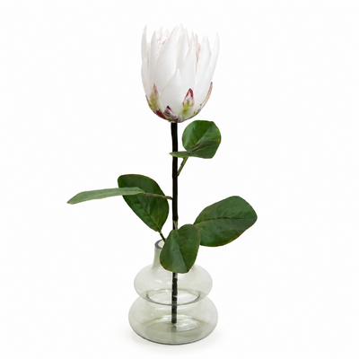 Artificial White Protea Flower Stem 66cm