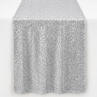 Silver Sequin Table Runner 270cm