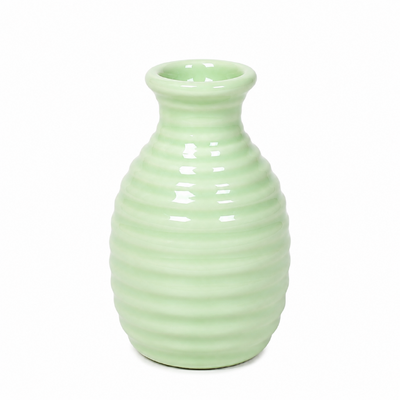 Small Green Ceramic Bud Vase 8cm