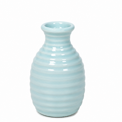 Small Blue Ceramic Bud Vase 8cm