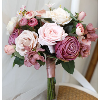 Bridal Posey Bouquet -  Pink, Mauves and Peach themes