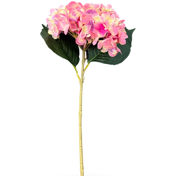 Artificial Hydrangea Stem Singel Head 45cm - Mauve Pink