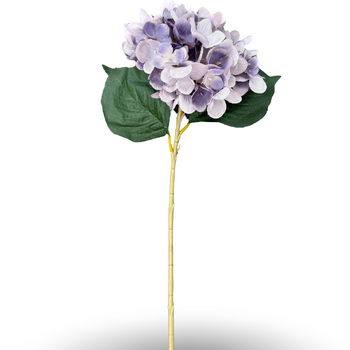 Artificial Hydrangea Stem Single Head 45cm - Dusty Purple