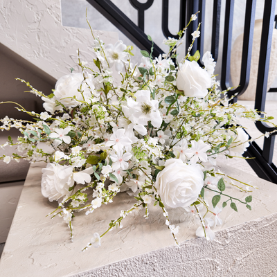 60cm White Dreamy Meadow Flower Ball Arrangement