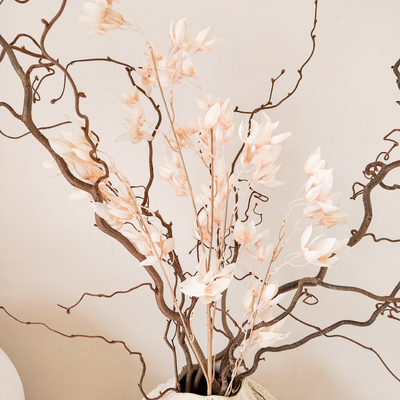 Ivory Blossom Spray – 90cm Artificial