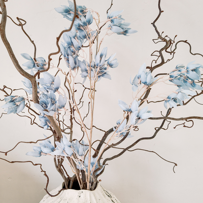 Dusty Blue Blossom Spray – 90cm Artificial