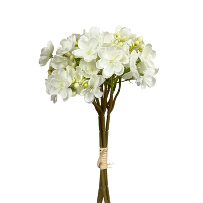 39cm Artificial Jasmin Blossom Filler Bouquet  – White
