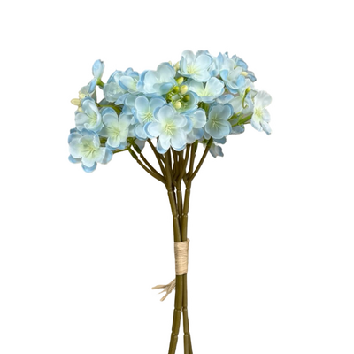 39cm Artificial Jasmin Blossom Filler Bouquet  – Blue