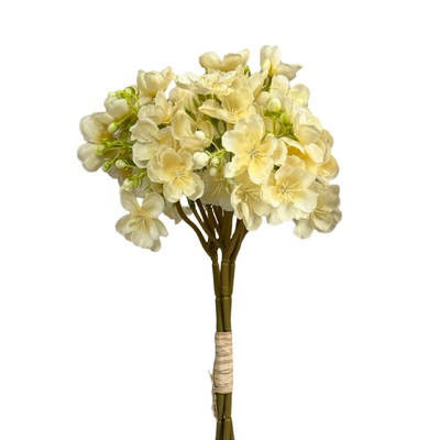39cm Artificial Jasmin Blossom Filler Bouquet  – Soft Yellow