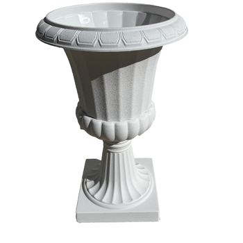 65cm Tall Large White Textured Plastic Wedding Flower Pot Urn