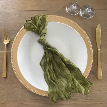 Cheesecloth Linen Napkin - Olive Green