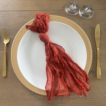 Cheesecloth Linen Napkin - Mauve Pink