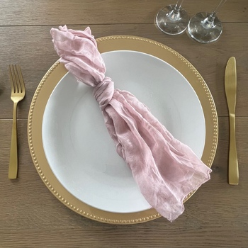 Cheesecloth Linen Napkin - Mauve Pink