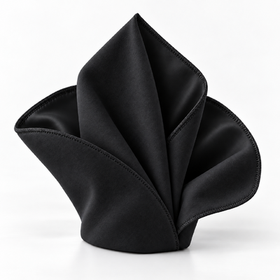 Cloth Napkin - Soft Finish Polyester - Black