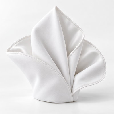 Cloth Napkin - Soft Finish Polyester - White
