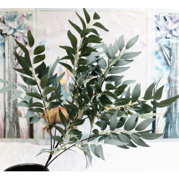 50cm Green Willow Eucalyptus Branch