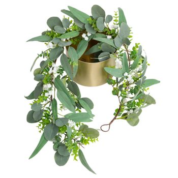 120cm Deluxe Silver Dollar & Willow Eucalyptus W/ Lily Of the Valley